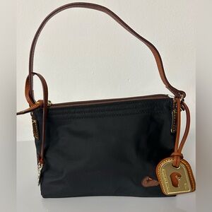Dooney & Bourke Black Nylon & Leather Duck Wristlet
